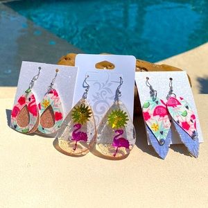 Flamingo earrings